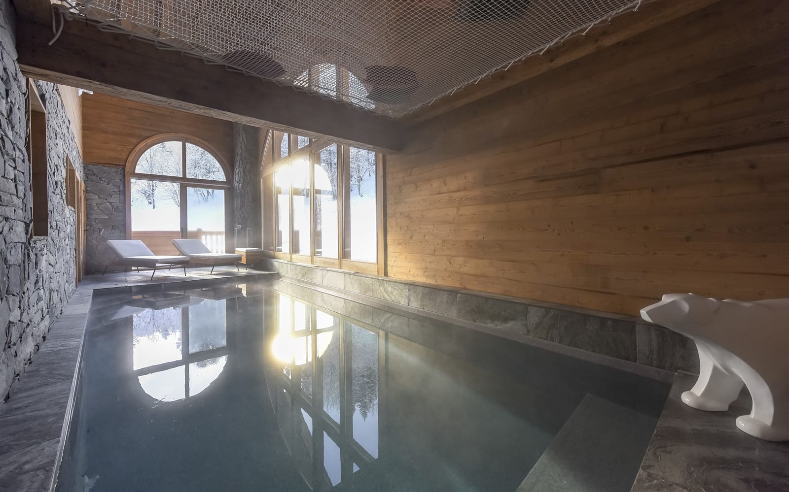 Indoor swimming-pool in a luxury serviced chalet, Meribel