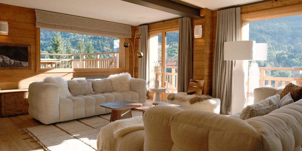 Open-plan living area in Chalet Etoile des Neiges