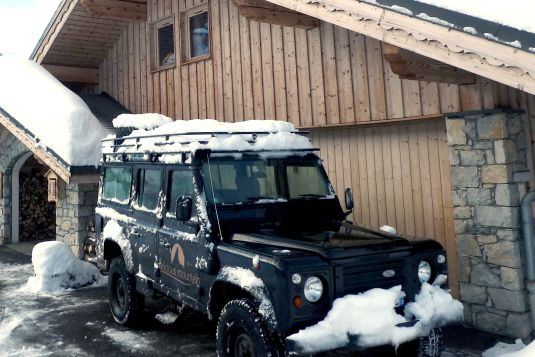 Delicious Mountain jeep outside chalet