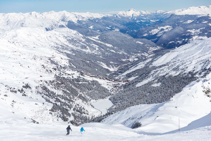 View down the Meribel Valley