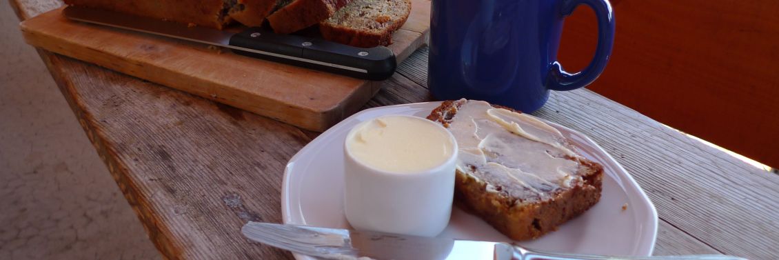 Banana bread and a cup of tea