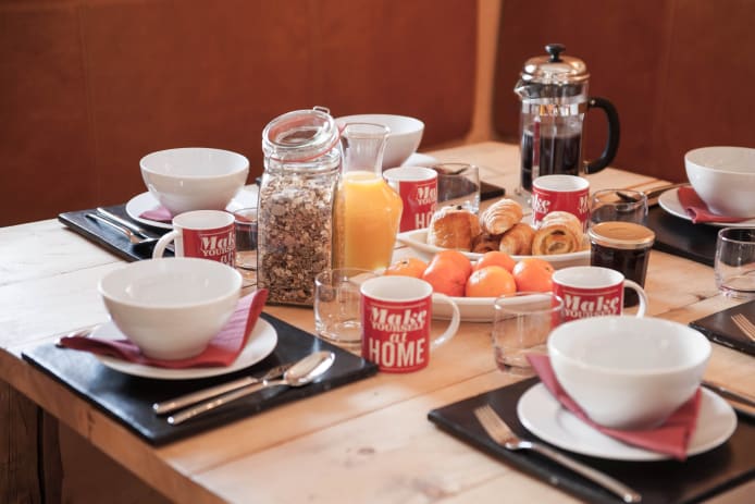 Breakfast in a Meribel luxury chalet