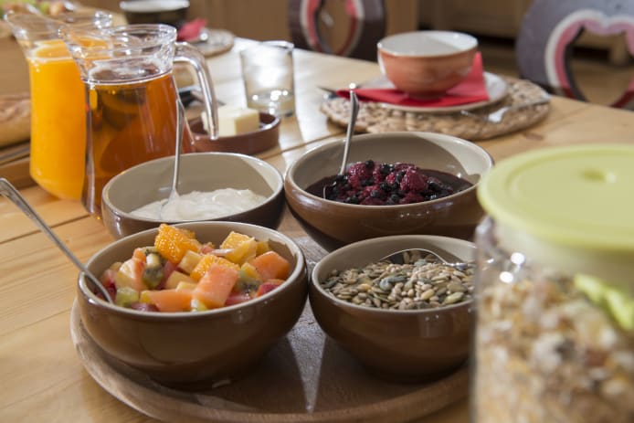 Breakfast in a Meribel luxury chalet