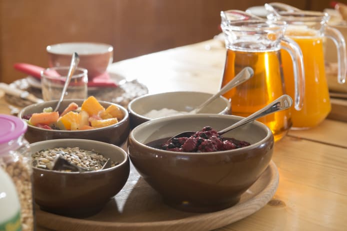 Breakfast in a Meribel luxury chalet