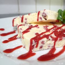 White Chocolate and Raspberry Semi-Freddo