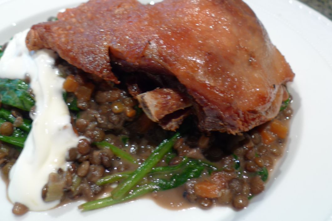 Duck Confit with French Lentils