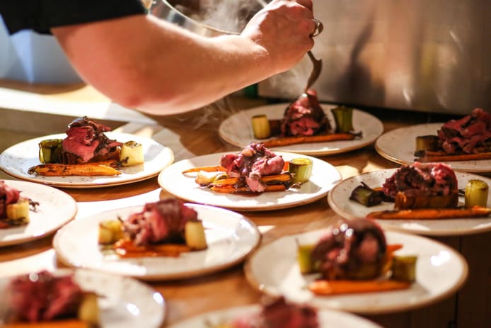 Catered chalet main course