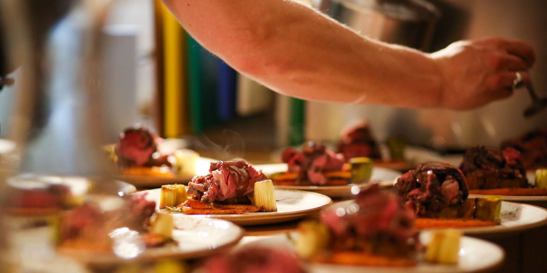 Luxury cuisine served in our catered chalets