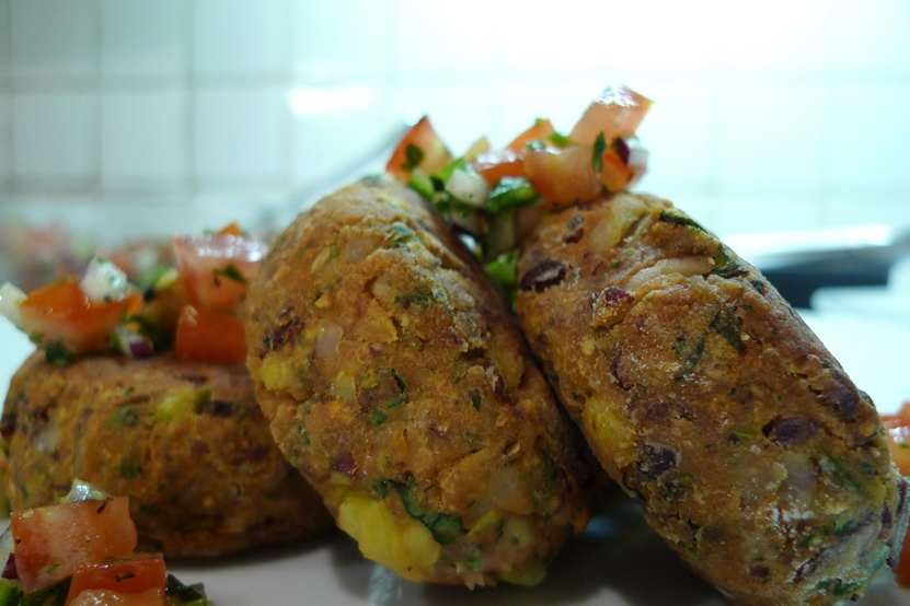Kidney Bean and Sweetcorn Burgers