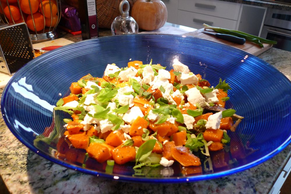 Butternut Squash and Goat cheese Salad