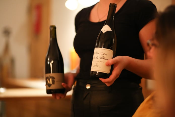 Catered chalet wine service