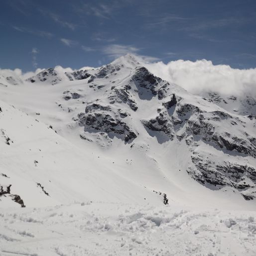Snow covered pistes in the Belleville Valley