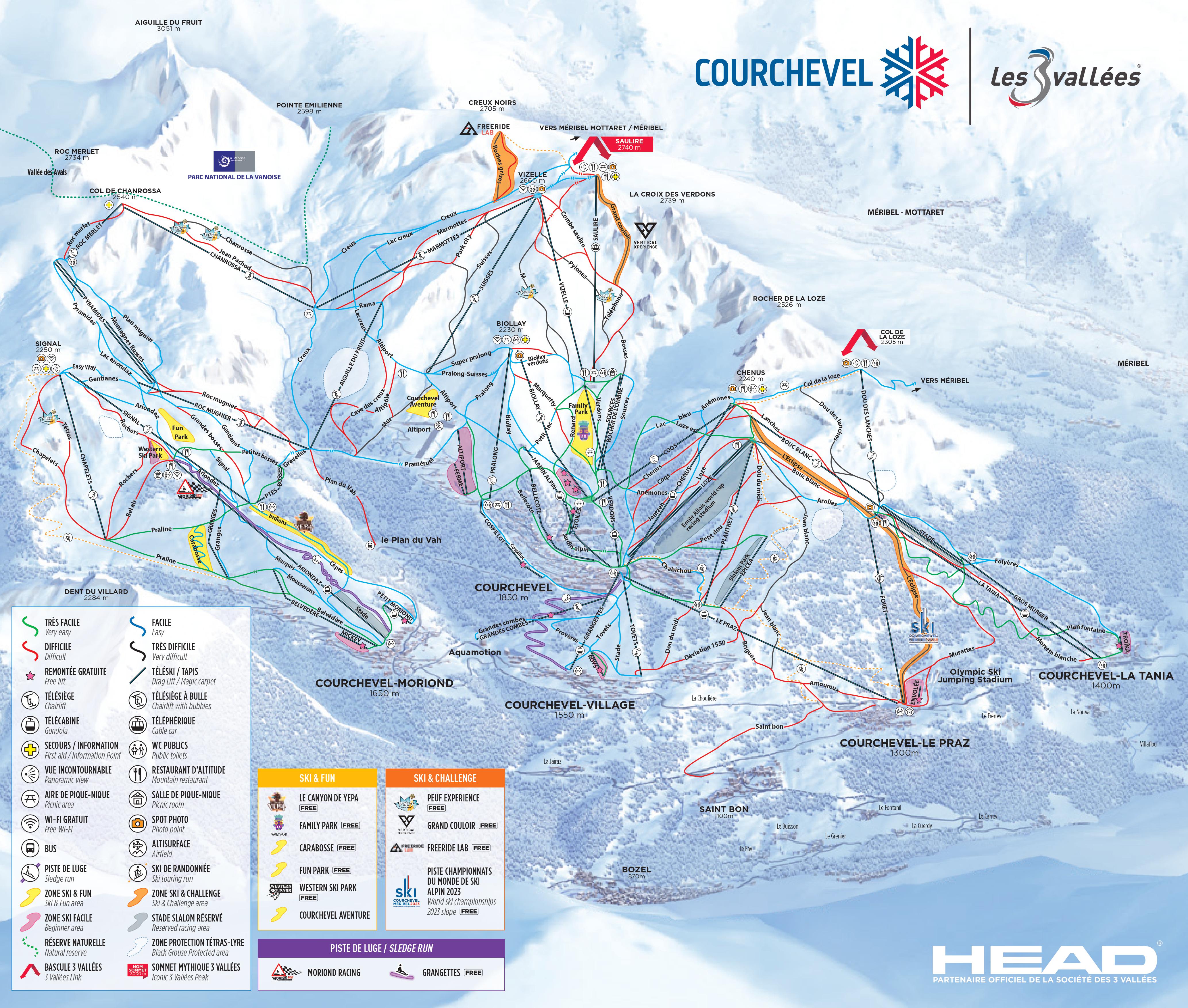 Courchevel Piste Map