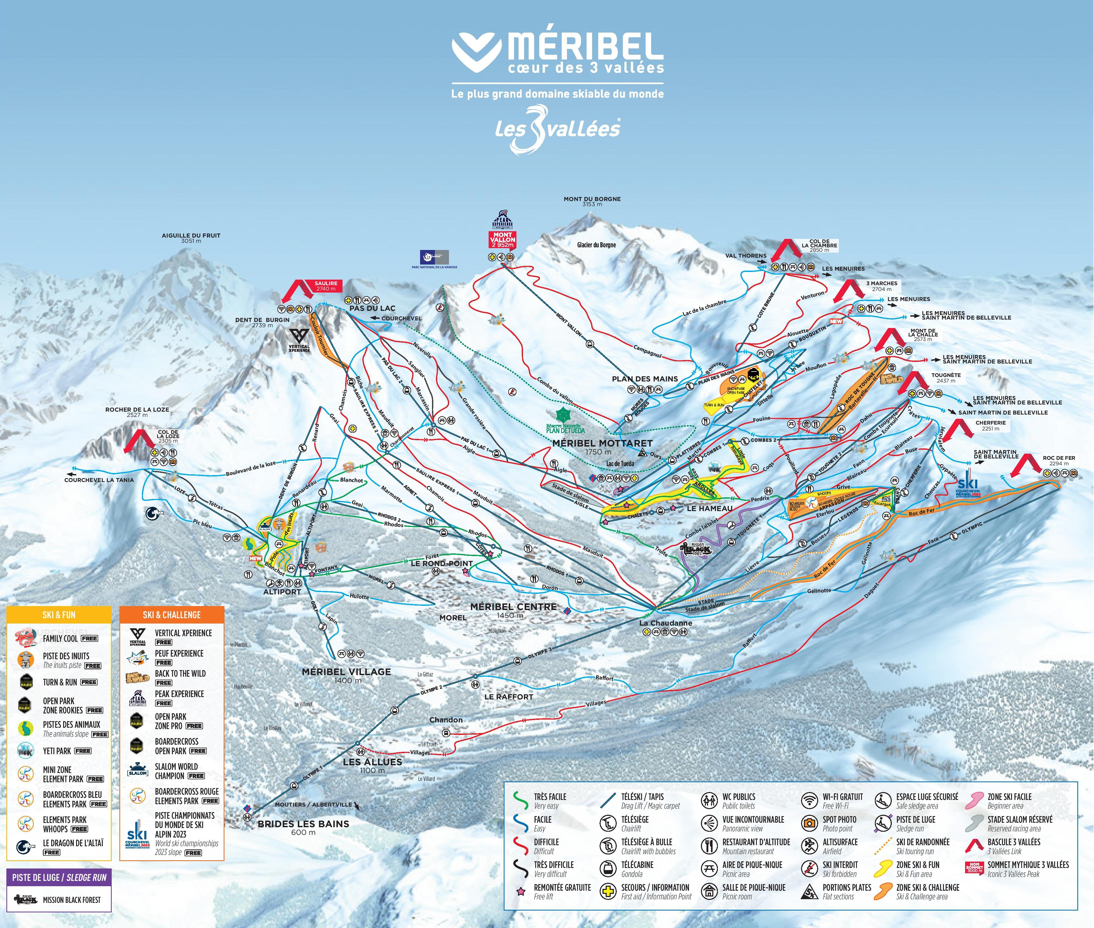 Meribel Piste Map